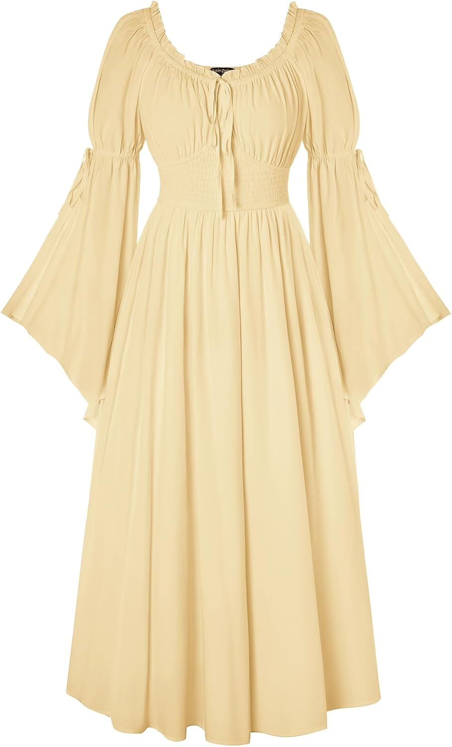 Renaissance Dress for Women Medieval Peasant Dress Long Bell Sleeve Dresses