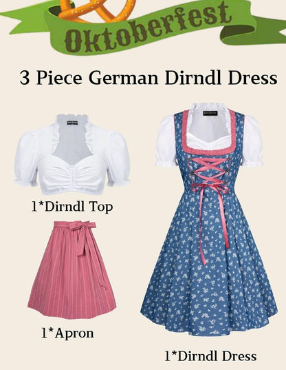 Oktoberfest Carnival Costumes for Women German Dirndl Cosplay Dress