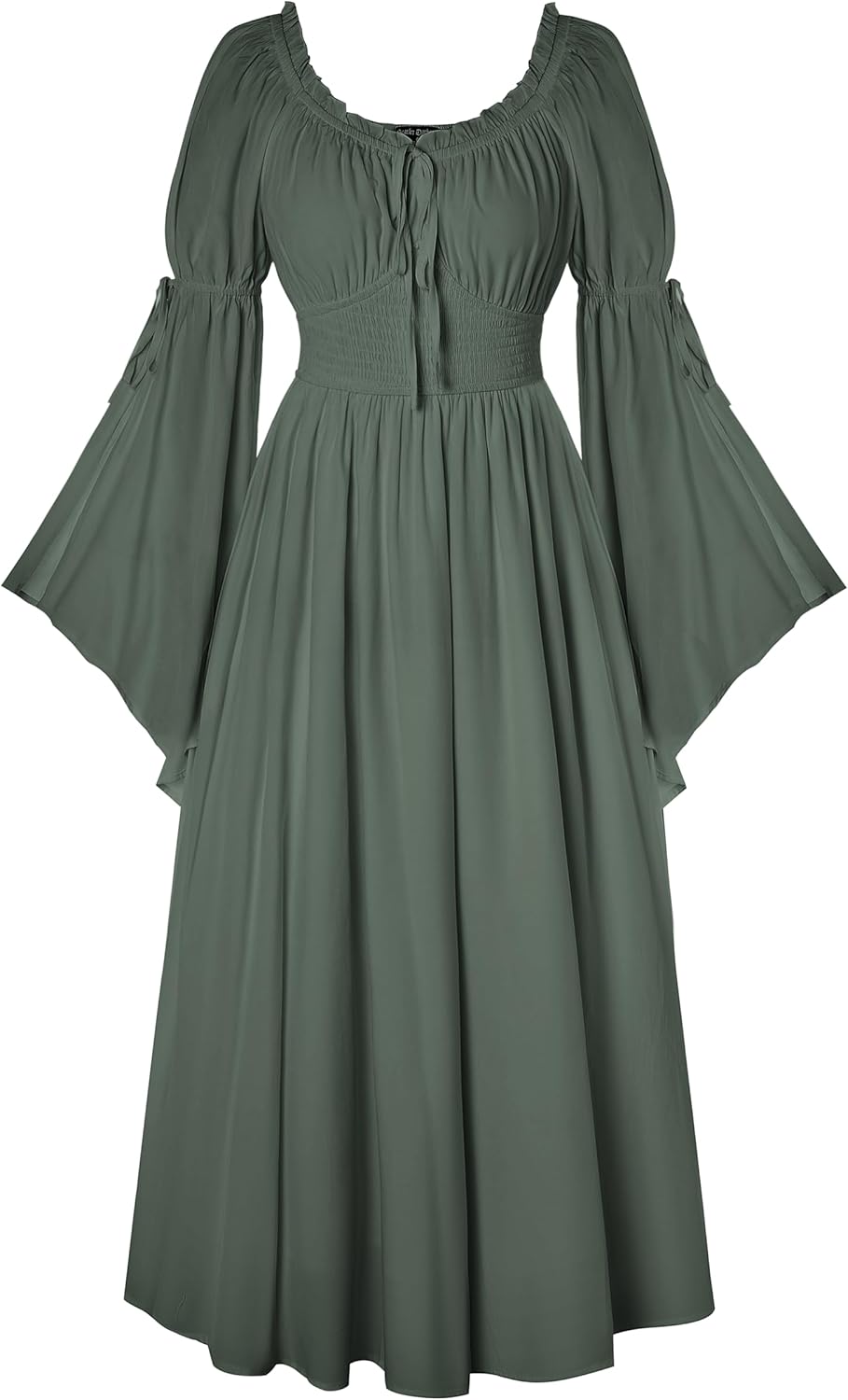Renaissance Dress for Women Medieval Peasant Dress Long Bell Sleeve Dresses
