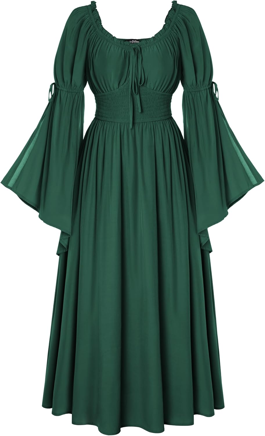 Renaissance Dress for Women Medieval Peasant Dress Long Bell Sleeve Dresses