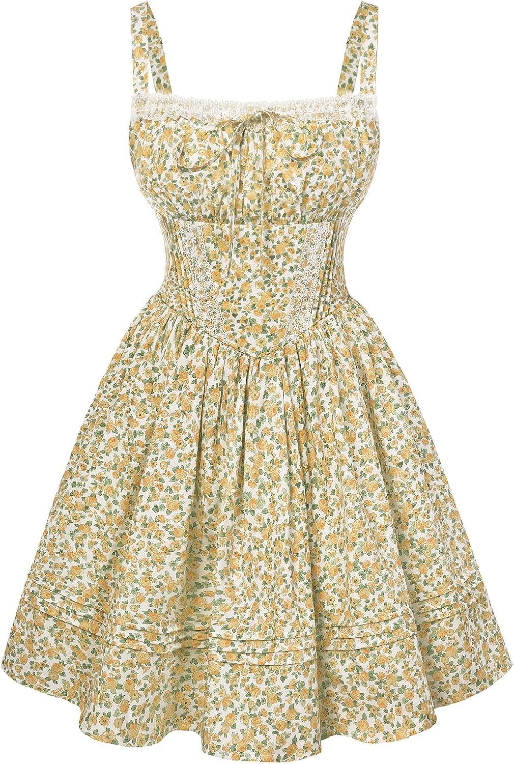 Floral Corset Dress Summer Mini Dresses for Women Teens 2026 Graduation Sundress with Pocket